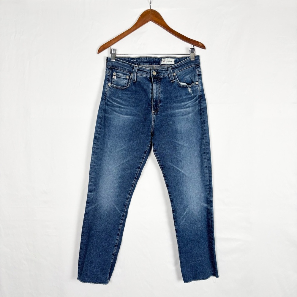 AG Mari Raw Hem High Waist Crop Straight‎ Leg Jeans Size 30R